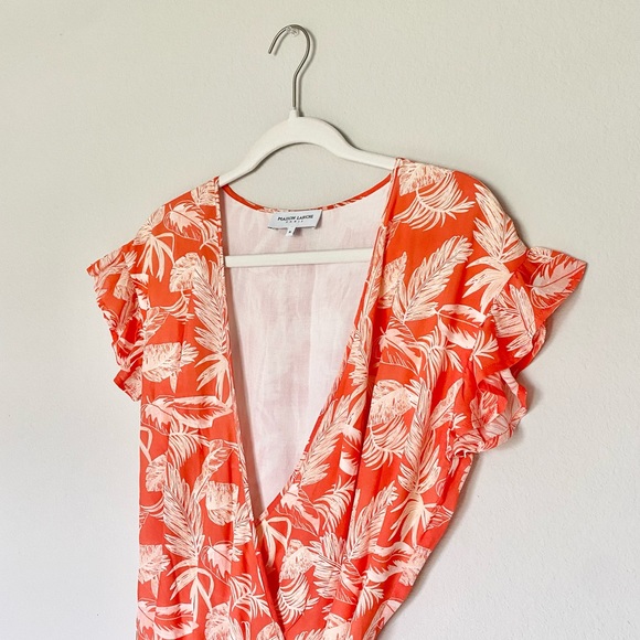 Maison Labiche Dresses & Skirts - Maison Labiche Paris | Silk Palm Leaf Print Wrap Dress